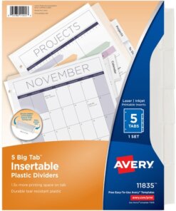 Avery® Big Tab Insertable Plastic Dividers