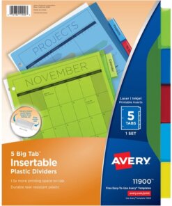 Avery® Big Tab Insertable Plastic Dividers