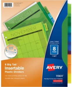 Avery® Big Tab Insertable Plastic Dividers