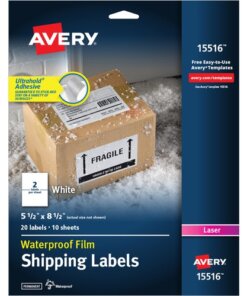 Avery® 5-1/2" x 8-1/2" Labels, Ultrahold, 20 Labels (15516)
