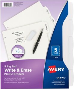 Avery® Big Tab Write & Erase Dividers