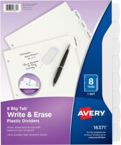 Avery® Big Tab Write & Erase Dividers