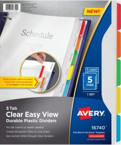 Avery® Easy View Plastic Dividers