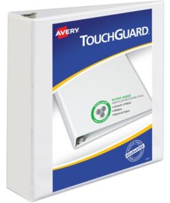 white Avery® TouchGuard View 3 Ring Binder