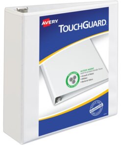 white Avery® TouchGuard View 3 Ring Binder