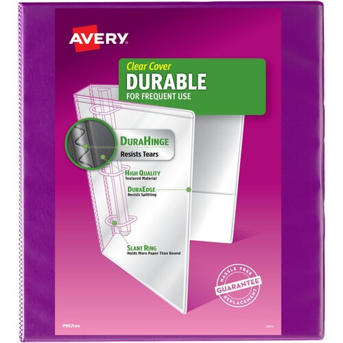 Purple Avery® Durable View 3 Ring Binder