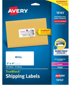 Avery® TrueBlock Shipping Labels - Sure Feed Technology