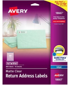 Avery® Easy Peel Inkjet Printer Mailing Labels