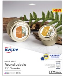 Avery® Matte White Sure Feed Labels