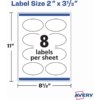 Avery® Printable Blank Oval Labels, 22570, 3-5/16”W x 3”D, White, Pack Of 200 Labels