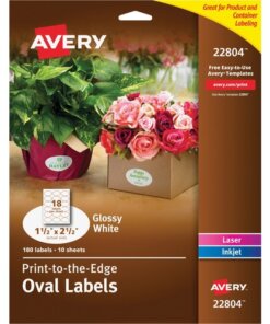Avery® Glossy White Labels - Sure Feed Technology