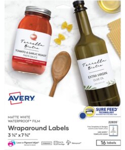 Avery® Durable Waterproof Labels, 3.25" x 7.75" , 16 Total
