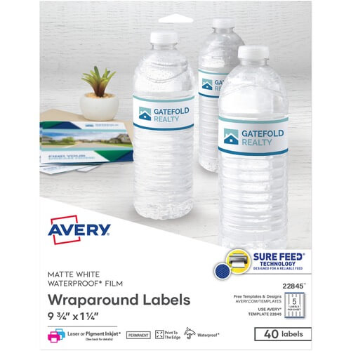Avery® Durable Waterproof Labels, 1.25" x 9.75" , 40 Total
