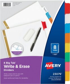 Avery® Big Tab Write & Erase Dividers