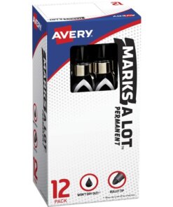 Black Avery® Marks-A-Lot Desk-Style Permanent Markers