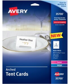 Avery® Sure Feed Arched Tent Cards