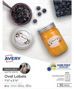 Avery® Oval Dissolvable Labels