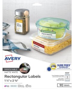 Avery® Dissolvable Rectangle Labels
