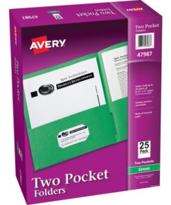 Green Avery® Letter Pocket Folder