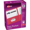 red Avery® Letter Pocket Folder