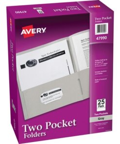 Gray Avery® Letter Pocket Folder