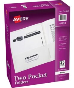 White Avery® Letter Pocket Folder