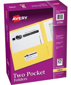 Yellow Avery® Letter Pocket Folder