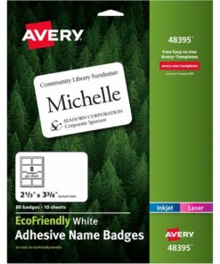 Avery® Eco-friendly Premium Name Badge Labels