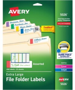 Avery® Extra-Large File Folder Labels
