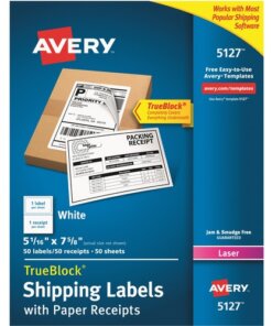 Avery® White Shipping Labels w/ Receipt