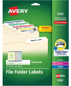 Avery® TrueBlock File Folder Labels