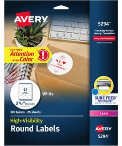 Avery® Round High Visibility Labels