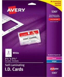 Avery® Self-laminating ID Cards