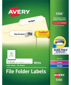 Avery® TrueBlock File Folder Labels