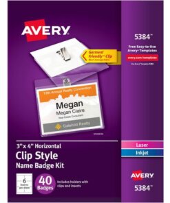 Avery® Garment-Friendly Clip-Style Name Badges