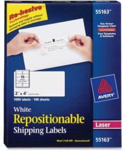 Avery® Repositionable Shipping Labels - Sure Feed Technology