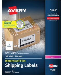 Avery® 5-1/2" x 8-1/2" Labels, Ultrahold, 100 Labels (5526)