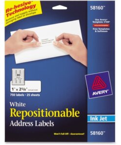 Avery® Repositionable Address Labelss - Sure Feed Technology