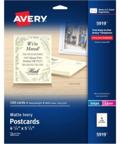 Avery® Postcards, Ivory, Two-Sided