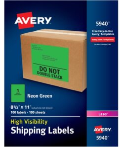 Avery® High Visibility Neon Shipping Labels