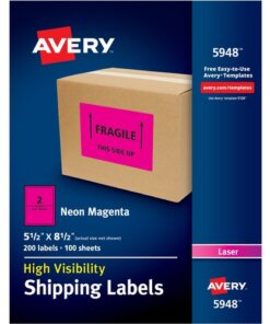 Avery® High Visibility Neon Shipping Labels