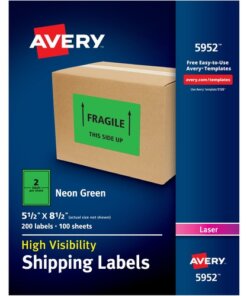 Avery® High Visibility Neon Shipping Labels
