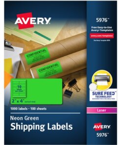Avery® High Visibility Neon Shipping Labels