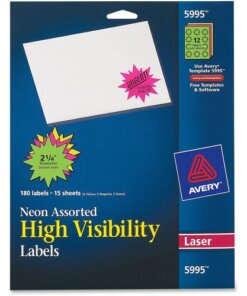 Avery® Neon Burst Labels