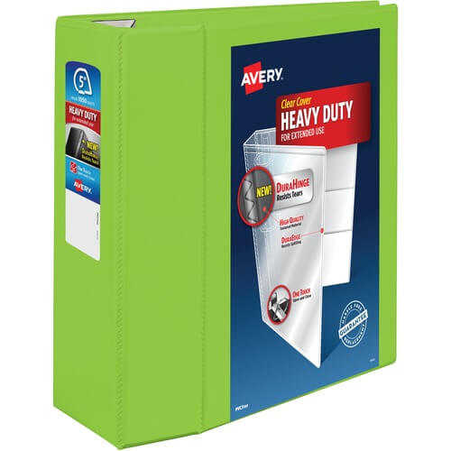 Avery® Heavy-Duty View Chartreuse 5" Binder (79815)