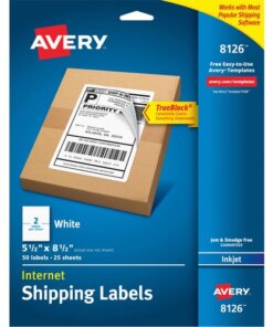 Avery® Inkjet Perforated Internet Shipping Labels