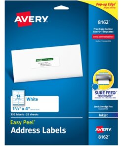Avery® Easy Peel White Inkjet Mailing Labels