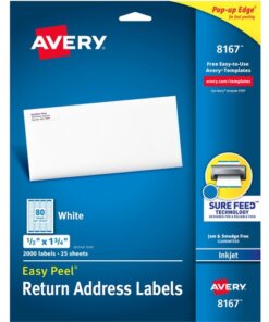 Avery® Easy Peel White Inkjet Mailing Labels