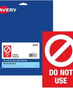 Avery® Surface Safe DO NOT USE Table & Chair Decals