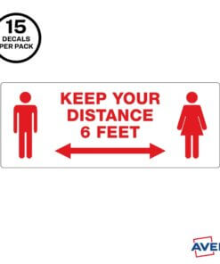 Avery® Surface Safe KEEP YOUR DISTANCE Decals